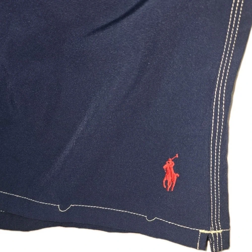 Polo Ralph‎ Lauren Swim Swimwear Shorts Mens Large Blue Cargo Drawstring Trunks